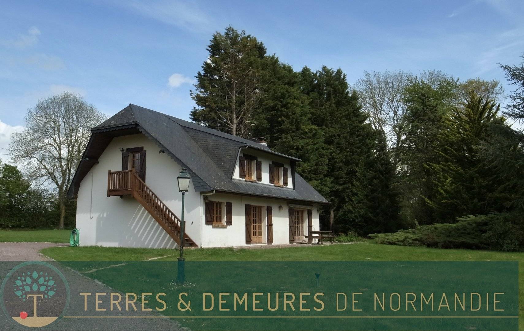 8 min. de Cormeilles, maison traditionnelle 4 chambres, garage, au calme, terrain arboré de 7 685 m².