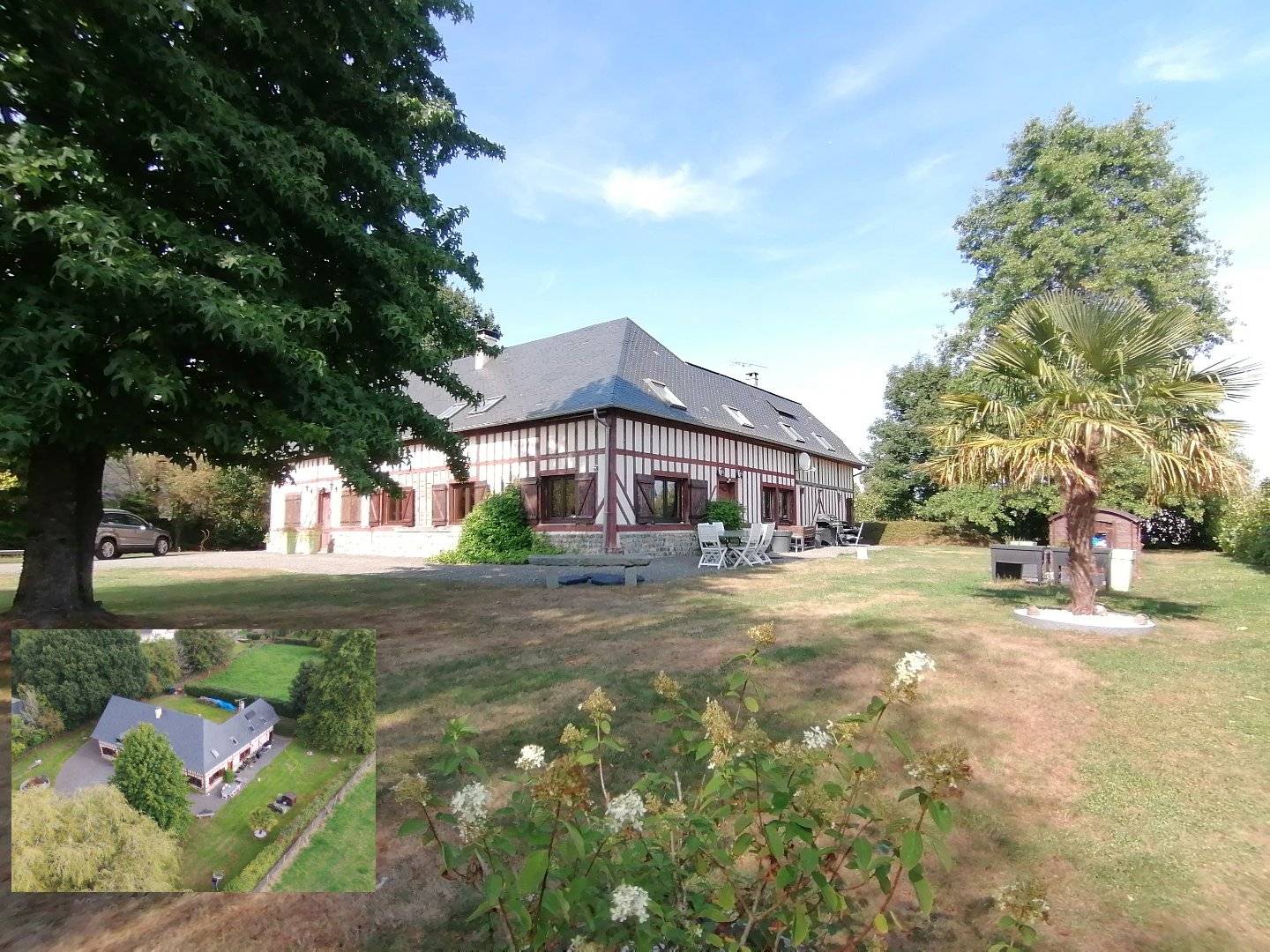  En vente, spacieuse Maison Normande posée sur un terrain arboré de 2 500 m², à 15 min. de Cormeilles 27260